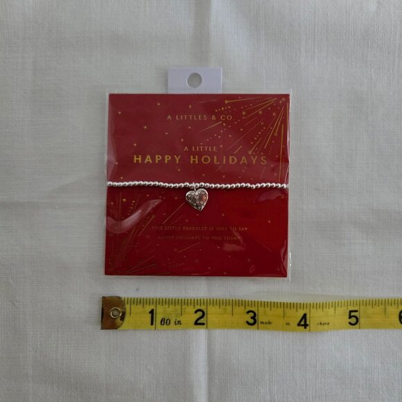 Happy Holidays Heart Bracelet NWT - Picture 3 of 5